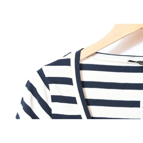 J. Crew Maxi Dress Navy White Stripe Scoop Neck Short Sleeve Size S NEW - Picture 7 of 11